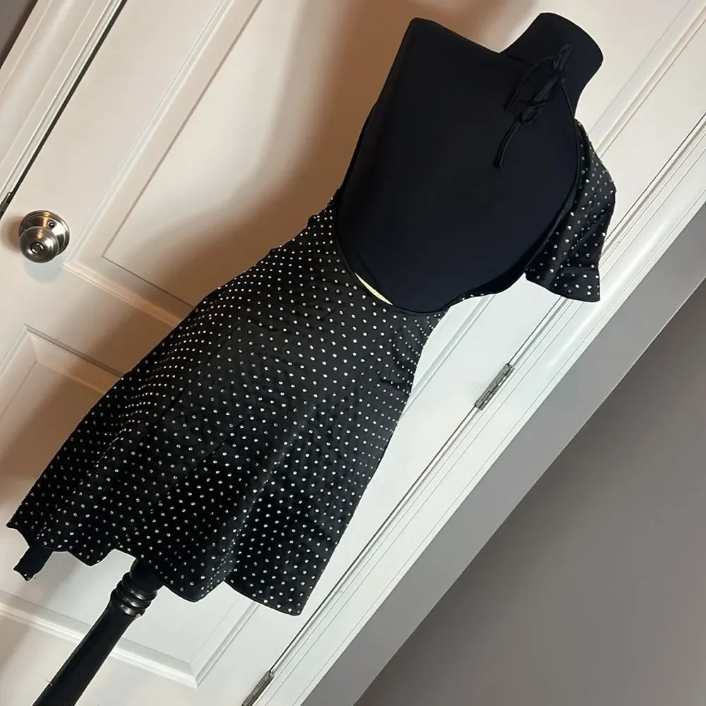 BNWT - WEWOREWHAT - CRYSTAL ASYMMETRICAL BLACK DRESS - 2 - Picture 5 of 8